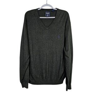 CHAPS RALPH LAUREN Men's Pullover Sweater CHARCOAL GRAY Size XL Cotton Cashmere
